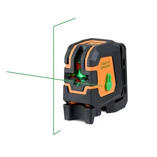 GEO1X-GREEN cross line laser and column tripod set