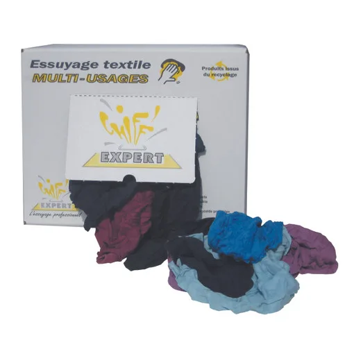 Paño de punto de color 100% algodón (caja 10 kg)