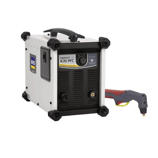 Einphasiger PLASMA-Schneider Easycut K35 PFC ausgestattet
