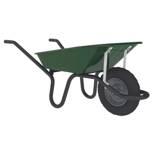 Aktiv Premium wheelbarrow painted black with pneumatic tyre