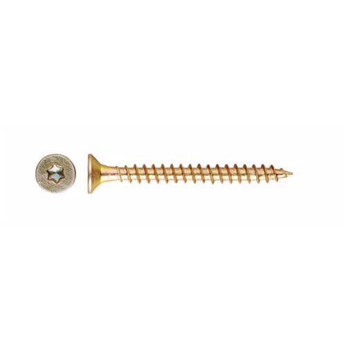 Countersunk head TORX screw TP-TO range 4.5/60 yellow zinc plated box of 250