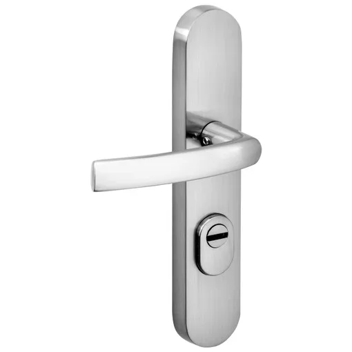 Manilla de seguridad BR ENTR195 mm EJE70 mm C7 aluminio acabado níquel sat LOK71