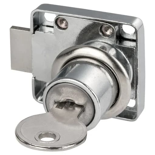 ZAMAK chrome-plated furniture lock LOK79 CYL19x20 mm+2 STEEL keys