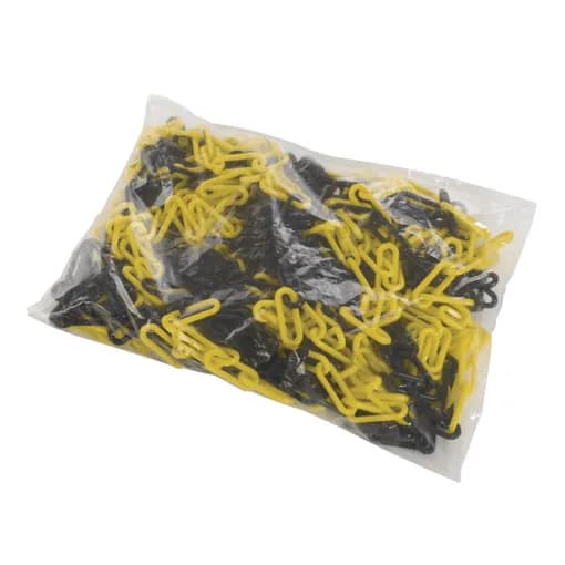 Red/white warning chain 8 mm (25 m bag)