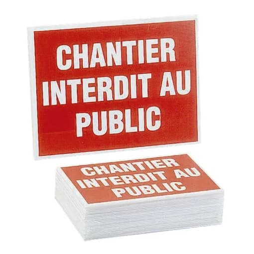 Schild 300x200 Baustelle für Unbefugte verboten Beutel zu 25 Stück