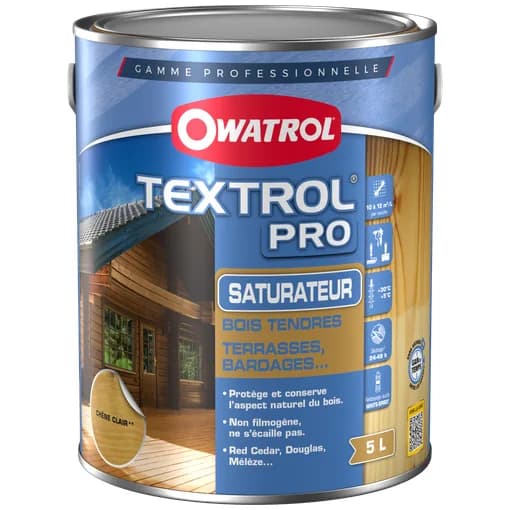 Owatrol Textrol Pro Weichholz-Saturator für den Außenbereich goldene Eiche 5 L