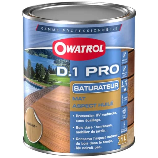 Saturador para madera dura D1 pro incoloro 5 L