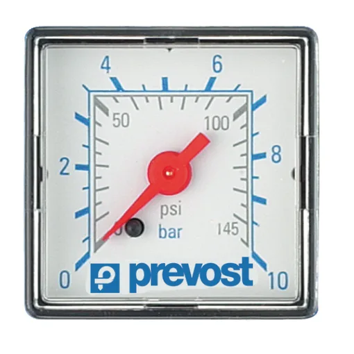 Manometer quadratisches Gehäuse mit Platte