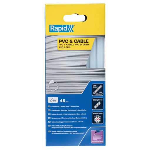 PVC- & Kabelklebestifte Ø 12 mm (48er-Karton)