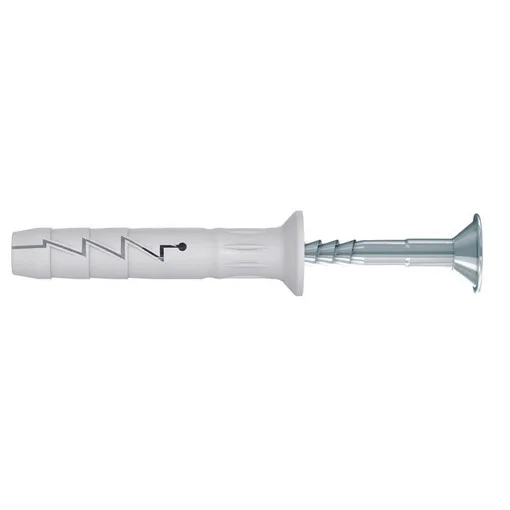 Nylon wall plug with countersunk head screw POZI 2 8X80 50
