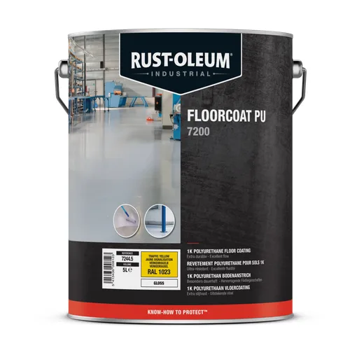Steel Grey Polyurethane Floor Paint 5 L Floorcoat PU 7200