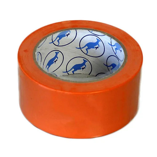 Orange PVC adhesive tape 75 mm x 33 m