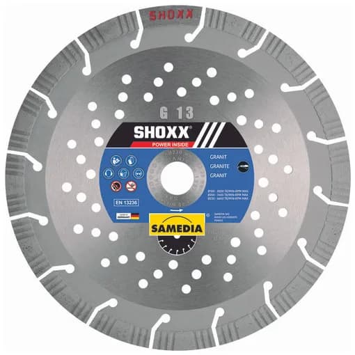 Disque DIAMANT GRANIT/BÉTON Shoxx G13 Ø 230 mm