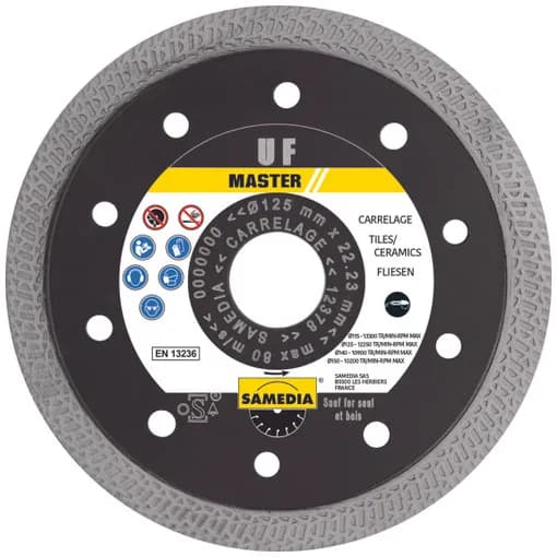 Disque DIAMANT carrelage CERAMIQUE Master UF Ø 125 mm
