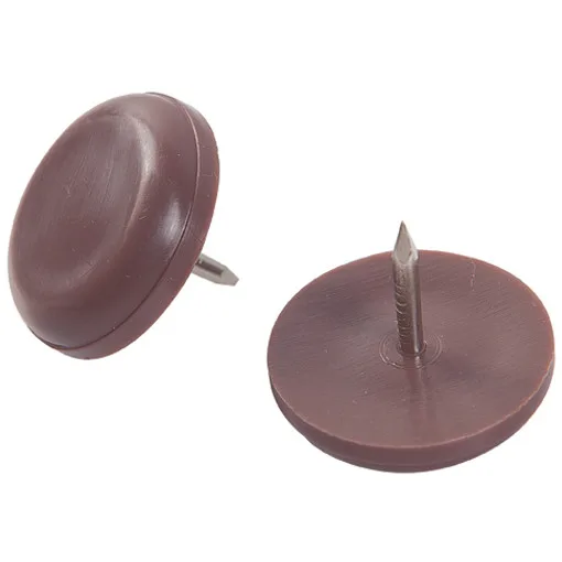 Nagelgleiter Kunststoff braun Ø22 (4er-Beutel)