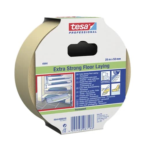 Doppelseitiges Gewebeklebeband 4944 10 m x 50 mm weiß