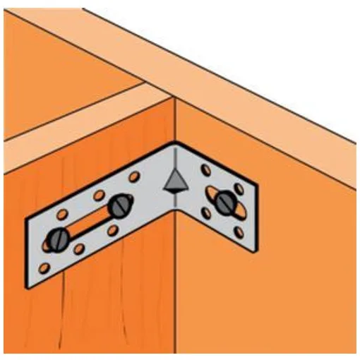 Squadretta di fissaggio rinforzata ACCIAIO ZINCATO 30x80/55x2,5
