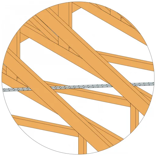 Rollo de fleje perforado acero galva ancho 20x0,9 mm lg 10 m