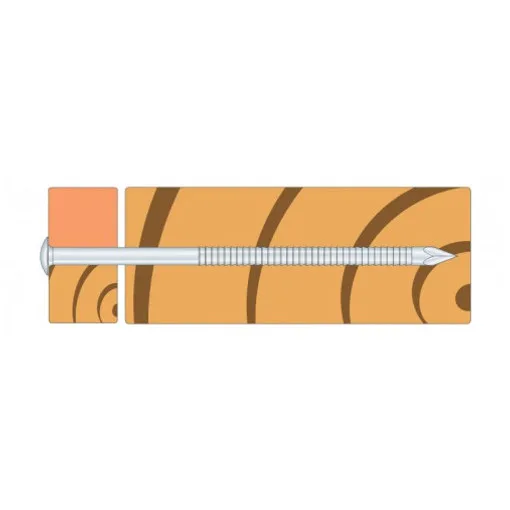 Chiodo zigrinato INOX A4 2,5X50 conf. 400 pz