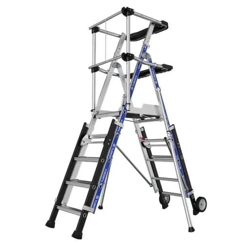 Sherpascopic folding platform 5-7 steps with smooth guardrail