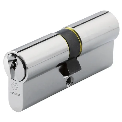 First 5-pin double cylinder, nickel-plated, 30 x 60
