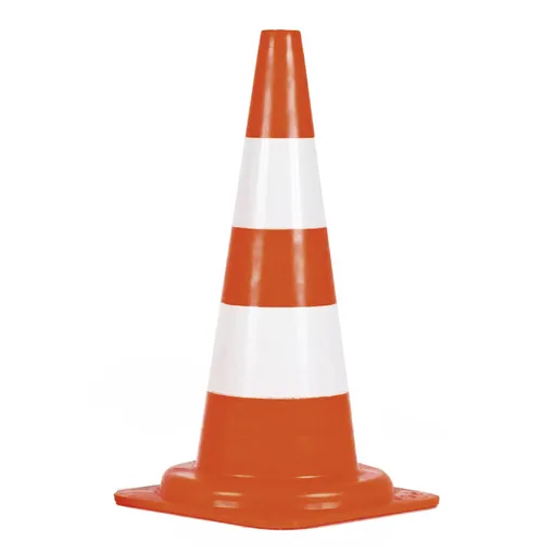 Warnbarke PE neongelb 50 cm 2 weiße Streifen BS50B