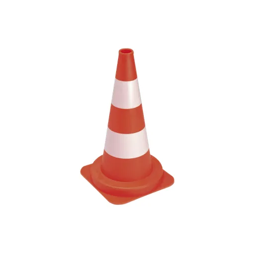 Cono de señalización PVC naranja con bandas blancas 50 cm 1,1 kg bt50b